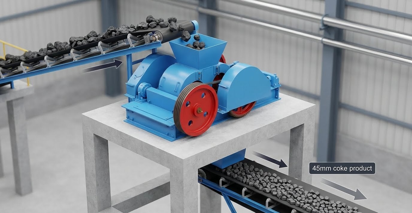 Coke Cutter Machine Process Flow Diagram 45mm output